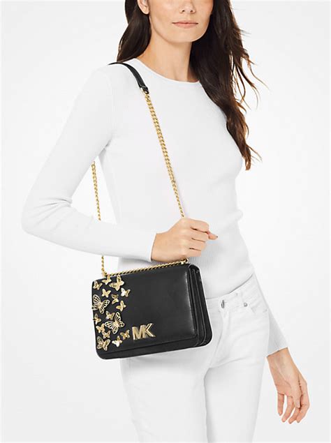 Mott Large Embellished Leather Crossbody Bag